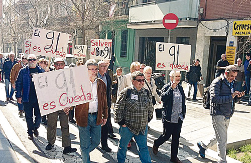 Una imatge de la manifestació del passat mes de març. Foto. El3.cat