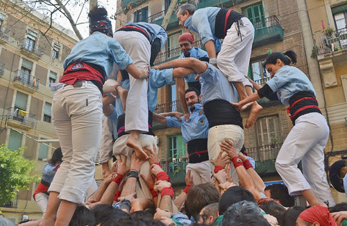 Els Bandarres van celebrar Santa Madrona el passat dia 13 de març. Foto: Sílvia Belinchon / Castellers Poble-sec