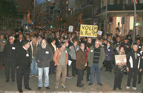 Una imatge de la protesta de dilluns. Foto: El3.cat