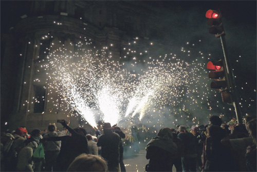 El correfoc, una de les tradicions de la Festa Major. Foto: Arxiu