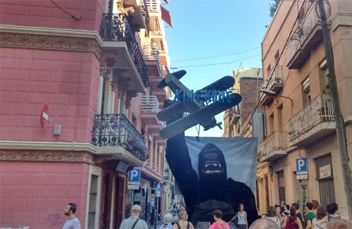 King Kong, protagonista a Alcolea de Dalt. Foto: Twitter (@arescases)